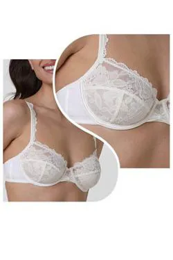 Reggiseno pizzo bianco latte
