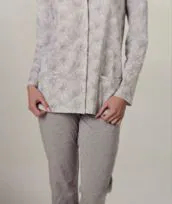 Pigiama aperto bianco grigio