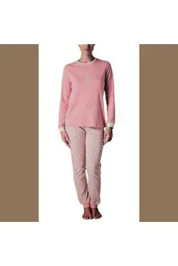 Pigiama caldo cotone rosa