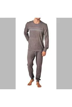 Pigiama caldo cotone grigio medio
