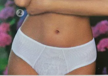 Brasiliano bianco in tulle e licra ricamata