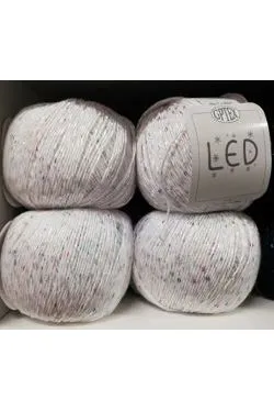 LED filato bianco con payet