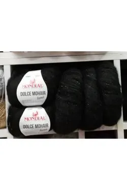 Dolce mohair lamė nero