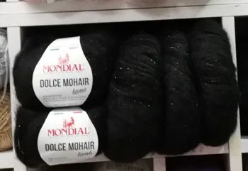 Dolce mohair lamė nero