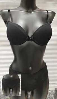 Reggiseno imbottito pizzo nero