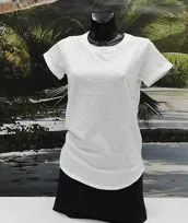 Manica corta cotone bianco
