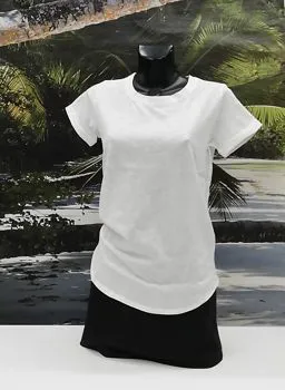 Manica corta cotone bianco